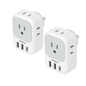 TESSAN Australia plug adapter with 4 outlets and 3 USB ports