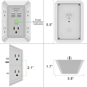 Packaging of QINLIANF USB wall charger with surge protection