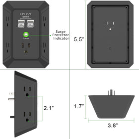 QINLIANF charger with 1680 Joules surge protection