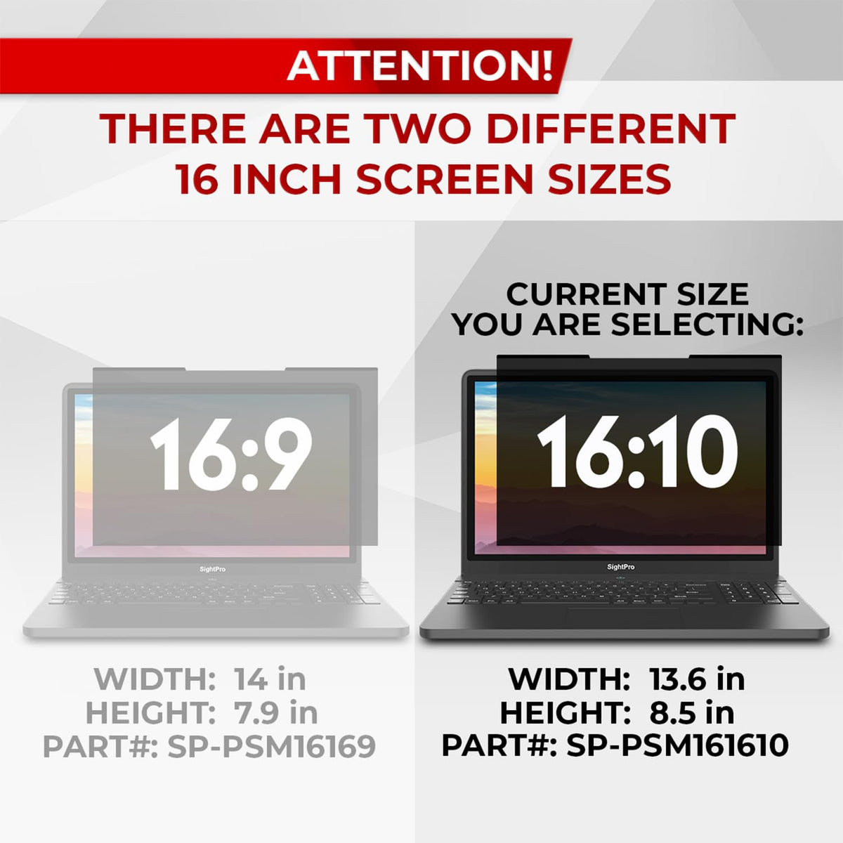 SightPro privacy screen showing side view blackout effect