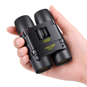 POLDR 12X25 compact binoculars showing clear optics