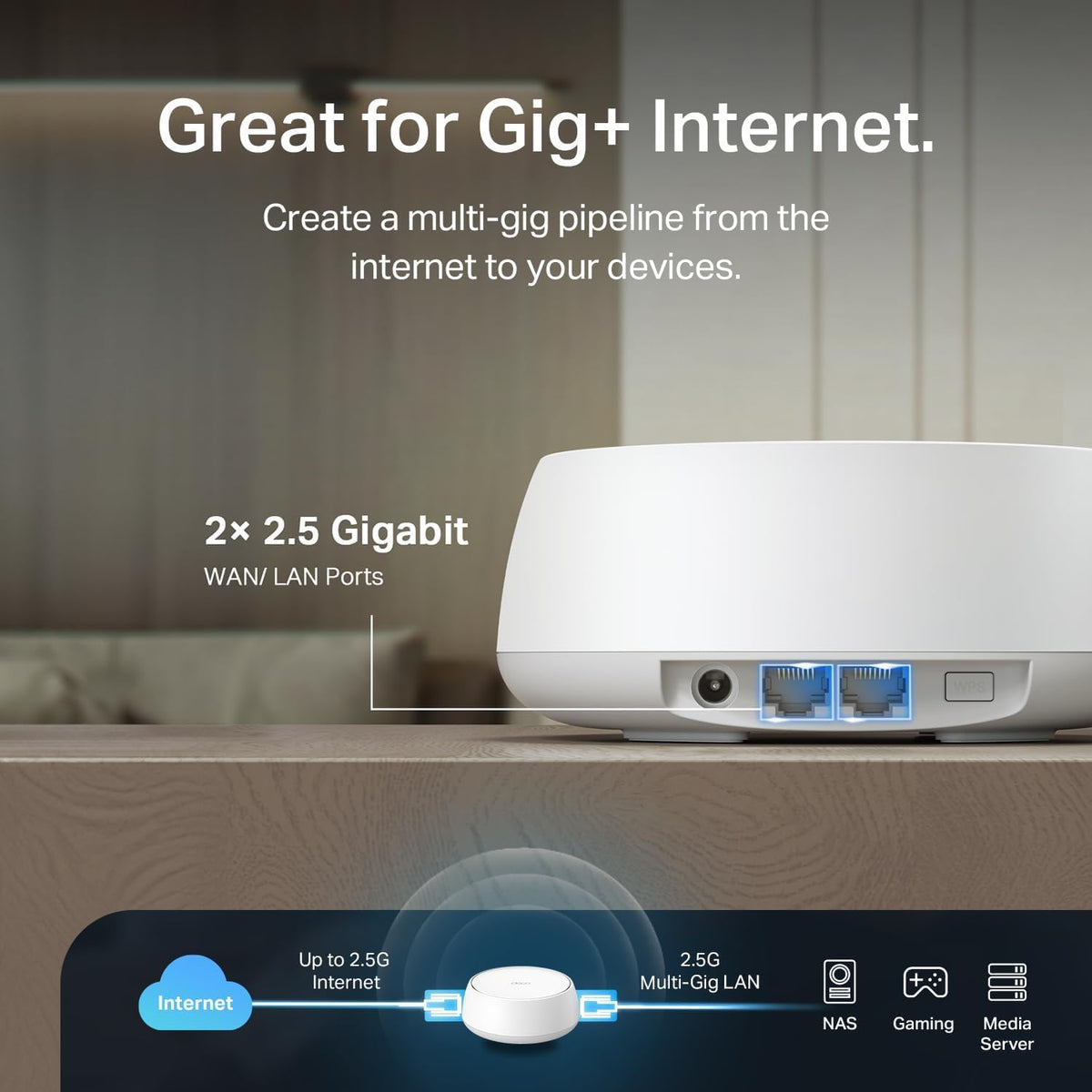TP-Link Deco 7 BE25 providing WiFi coverage in a large home