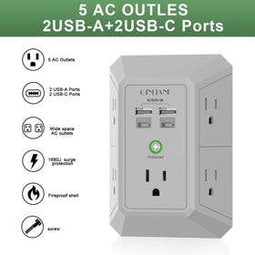 Close-up of the QINLIANF surge protector circuit