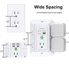 QINLIANF multi plug outlet in a modern home setting