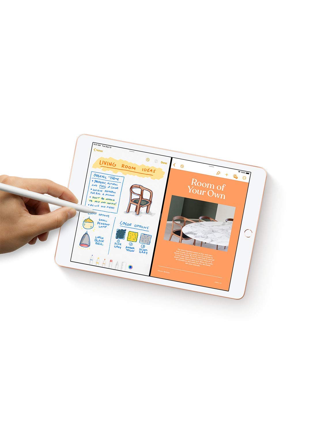Apple iPad 2019 in silver color