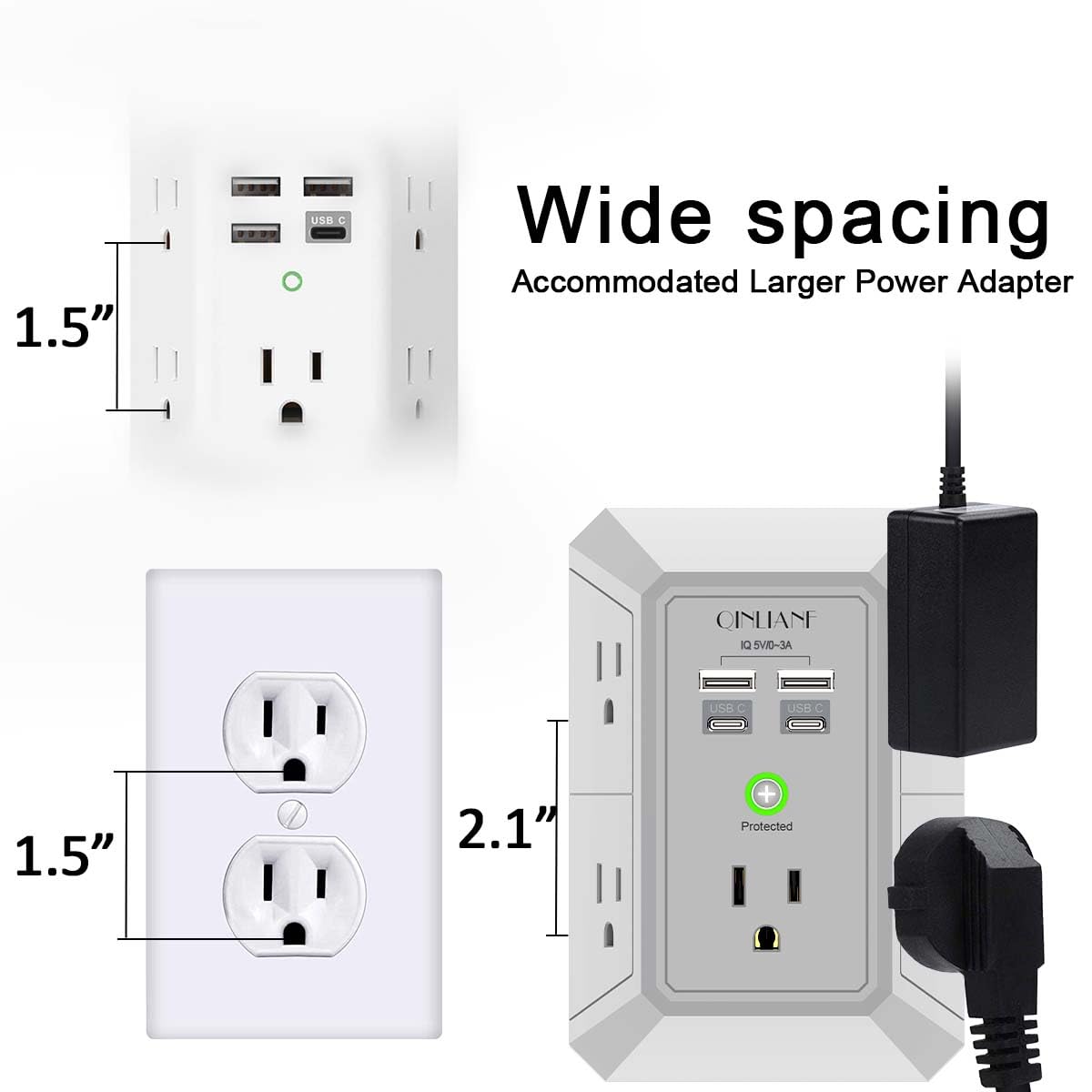 Instruction manual for QINLIANF USB wall charger