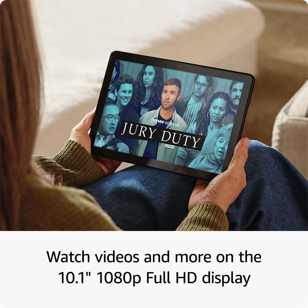 10.1 inch Amazon Fire HD 10 Tablet during streaming