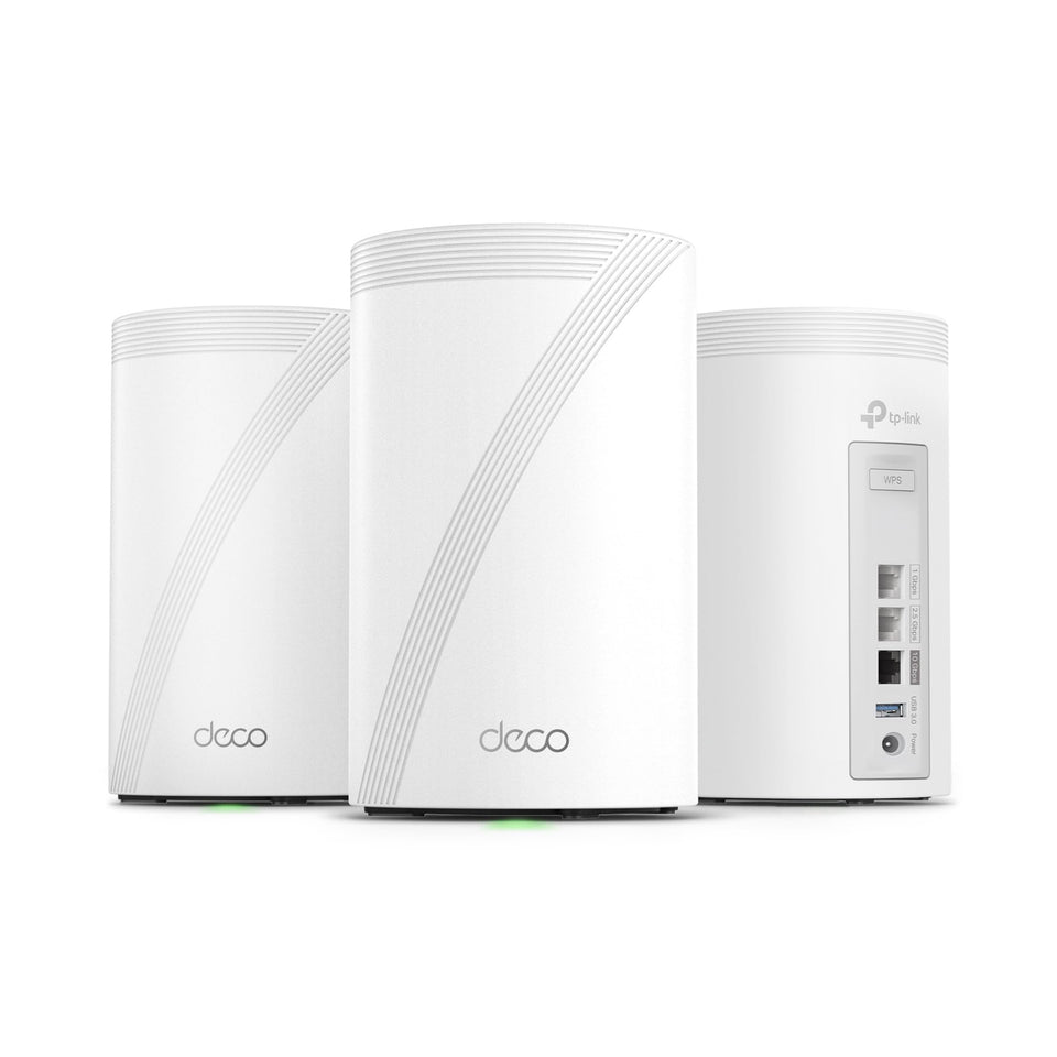 TP-Link Deco 7 Pro Tri-Band Wi-Fi 7 Mesh System with sleek design