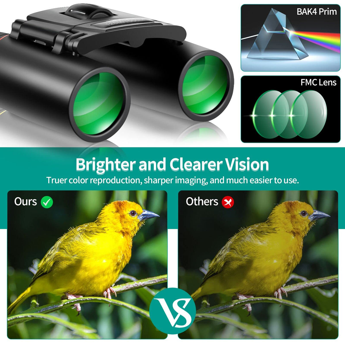 Easy focus mechanism on POLDR binoculars