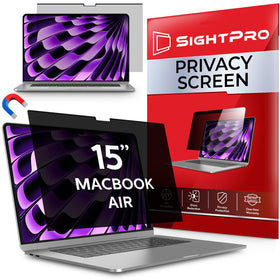 SightPro Magnetic Privacy Screen for MacBook Air 15 Inch with easy attachment