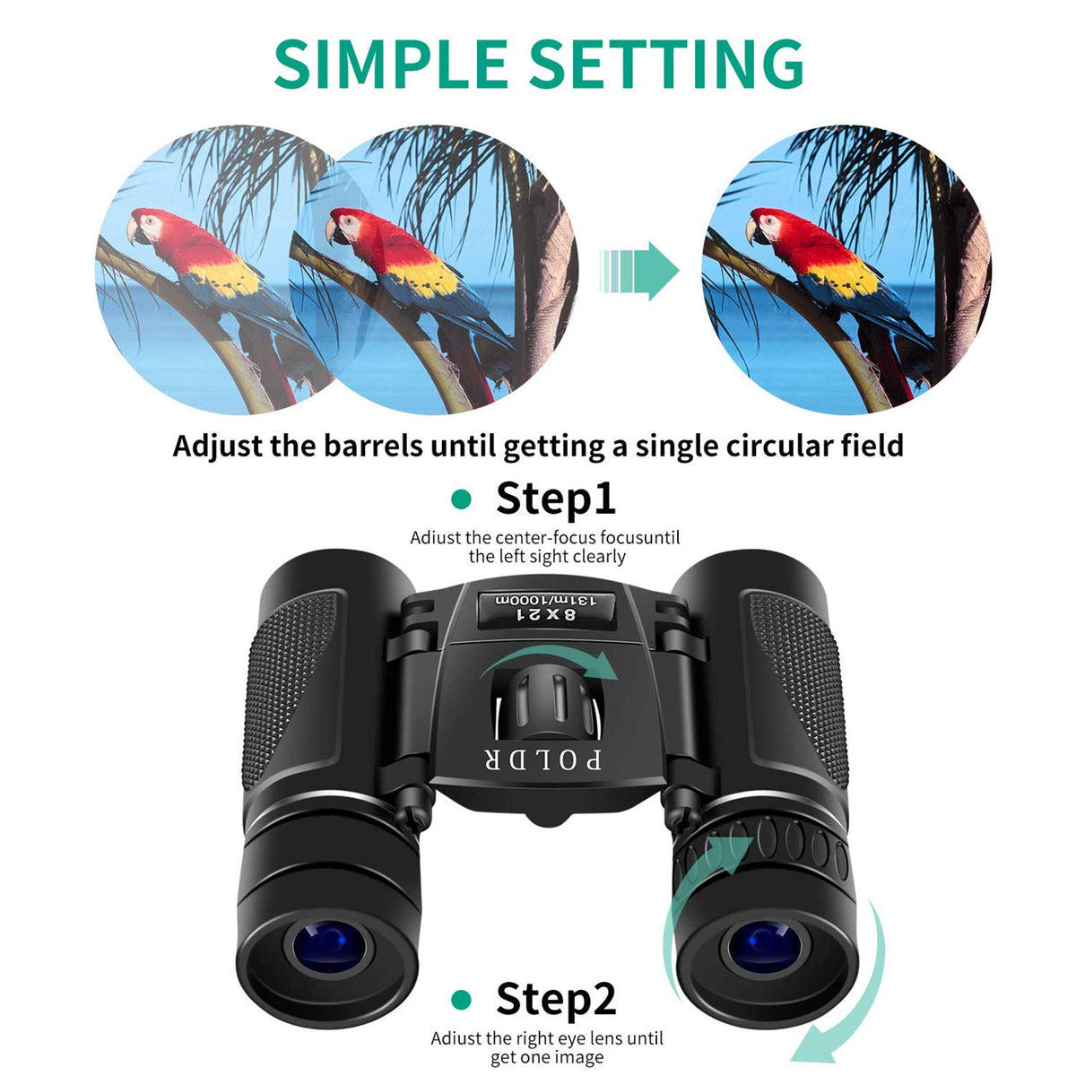 Compact binoculars suitable for concerts and travel