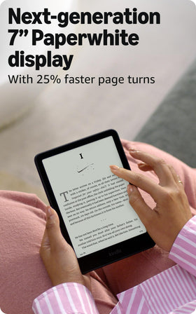 User reading on Amazon Kindle Paperwhite 16GB
