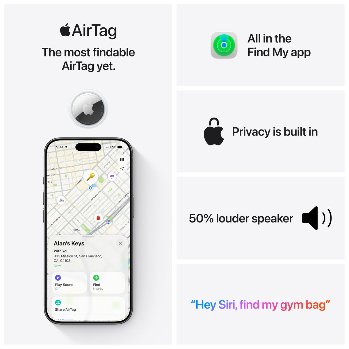 Close-up of Apple AirTag's loudspeaker