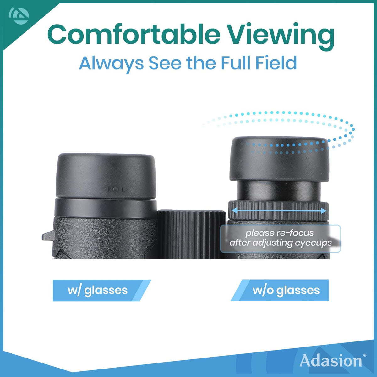 Waterproof design of Adasion binoculars in outdoor setting