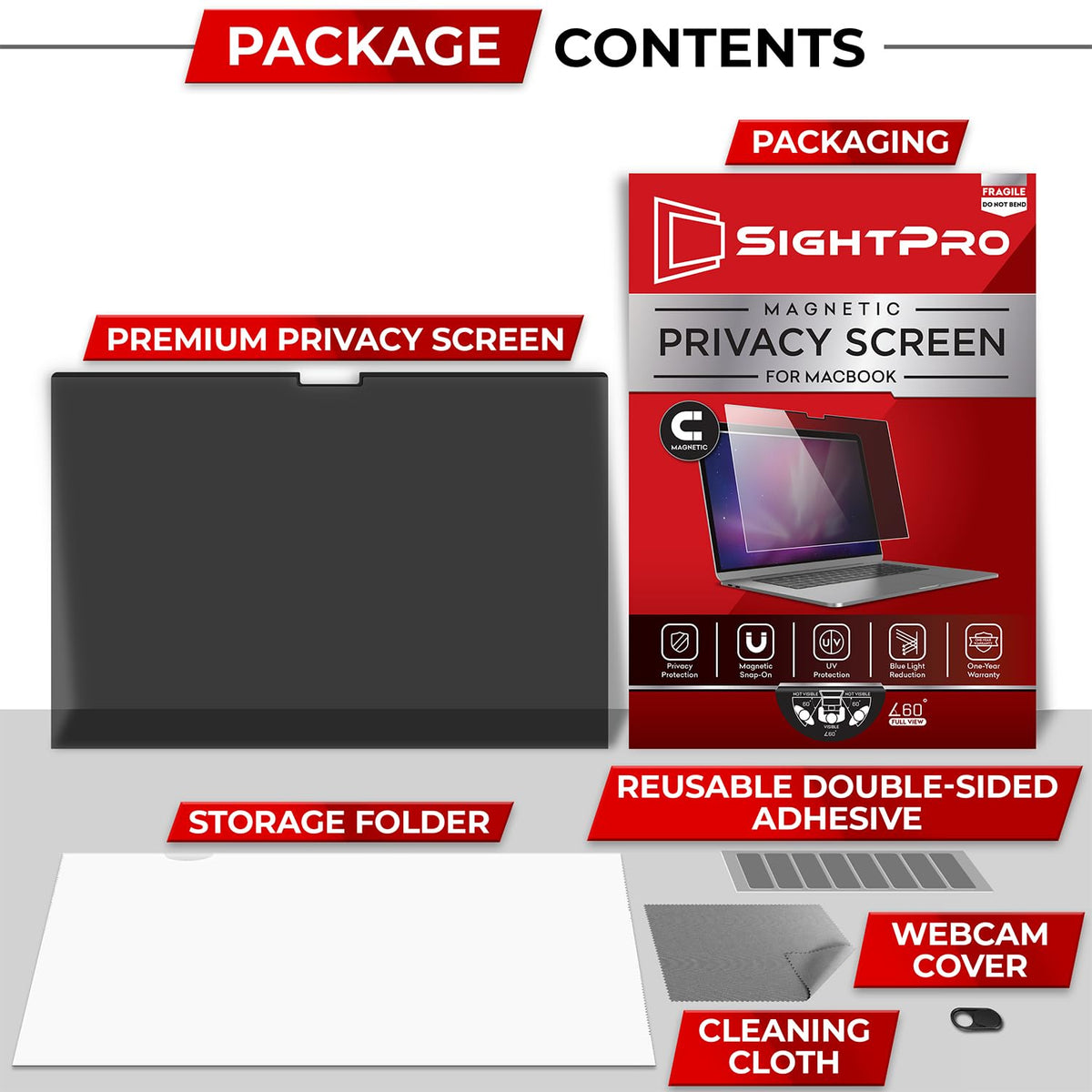 Magnetic attachment feature of SightPro Privacy Screen