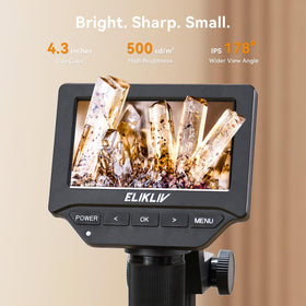 4.3 inch display on Elikliv EDM4C microscope