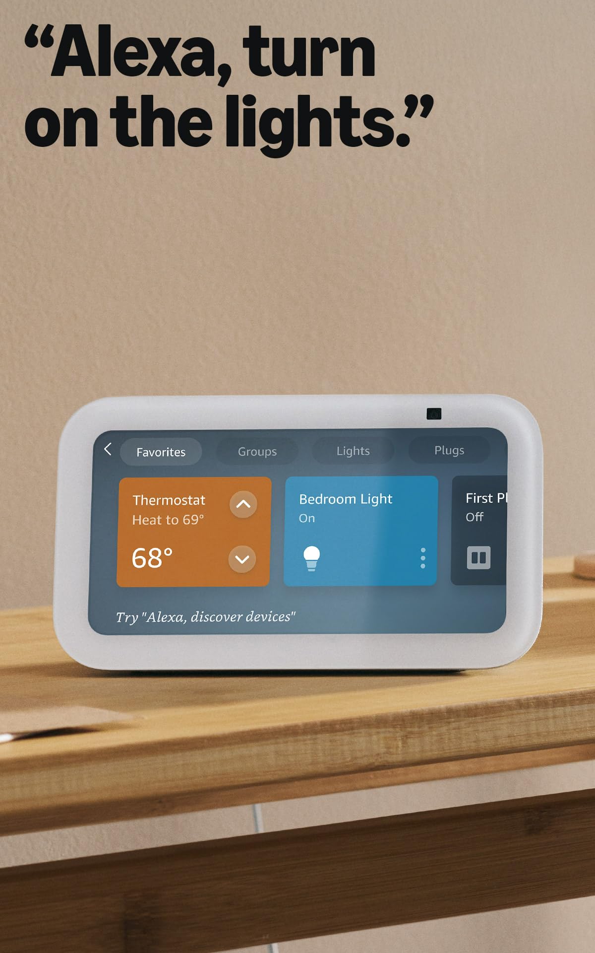 Amazon Echo Show 5 displaying a photo slideshow