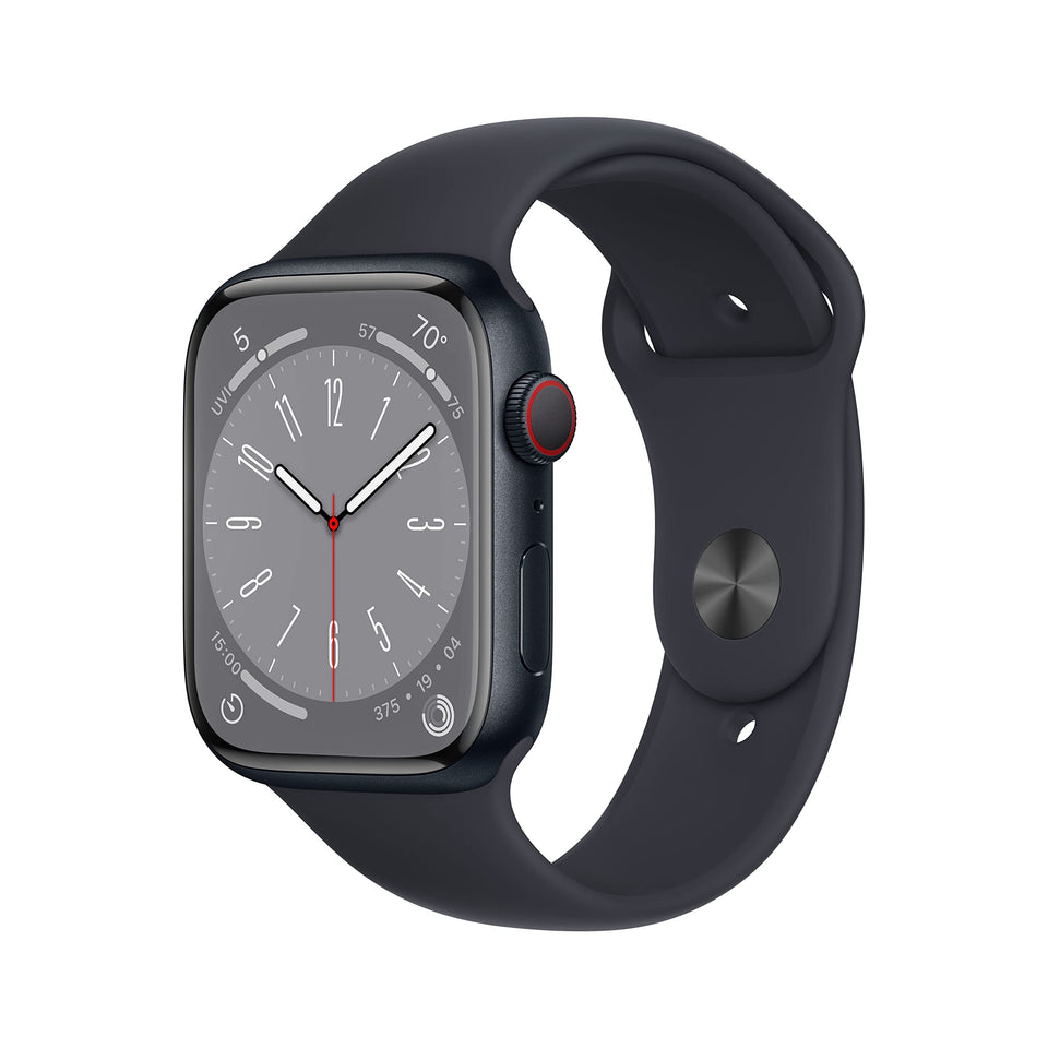 Apple Watch Series 8 Midnight Aluminum Case with Sport Band