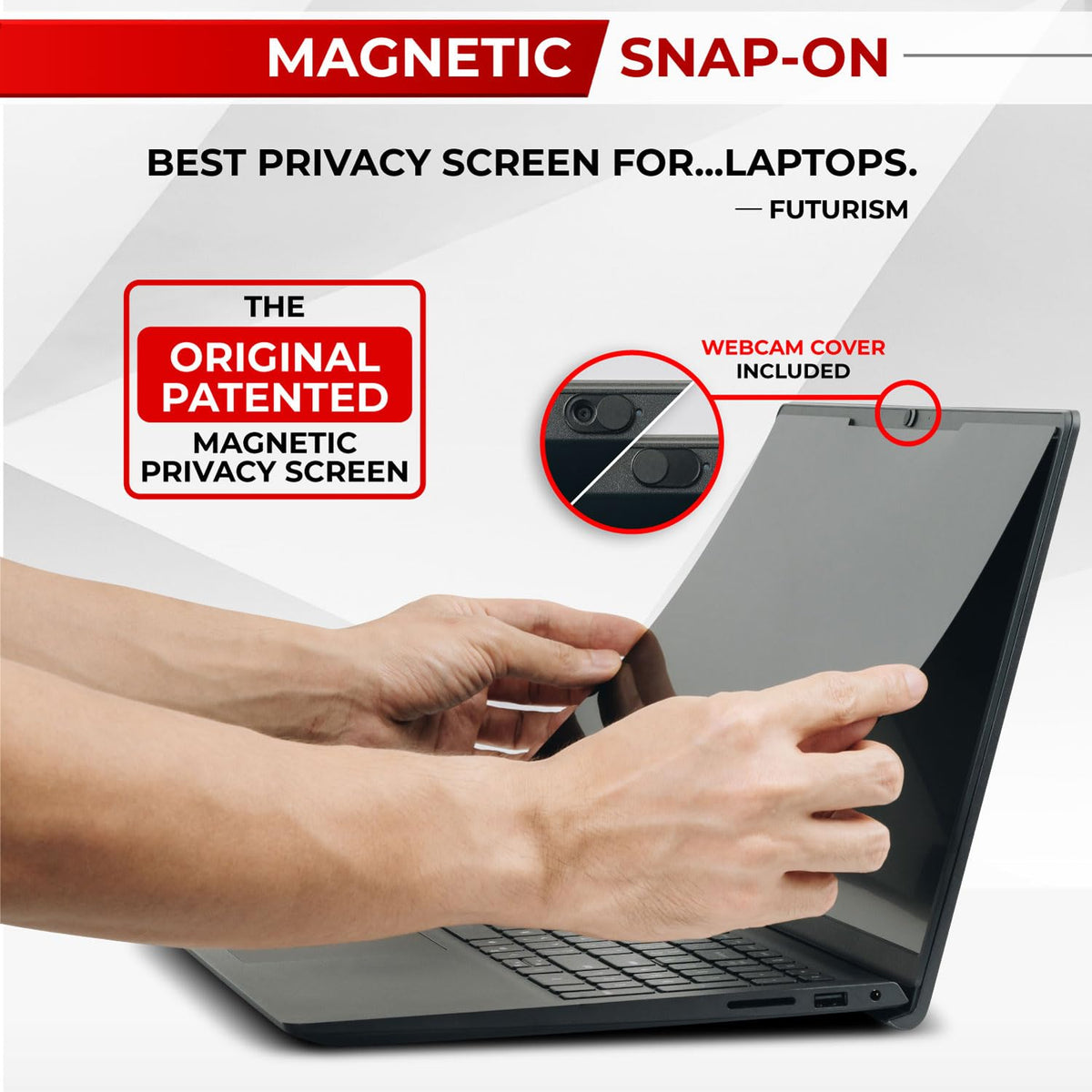 Package contents of SightPro Magnetic Laptop Privacy Screen