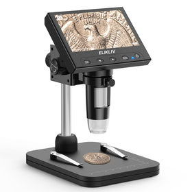 Elikliv Coin Microscope with 720P display and black base