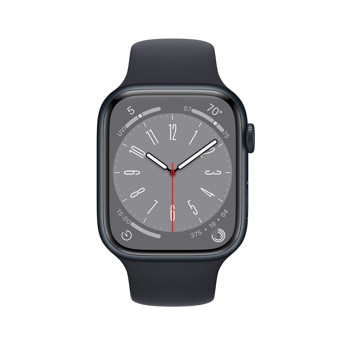 Close-up of Apple Watch Series 8 Always-On Retina display