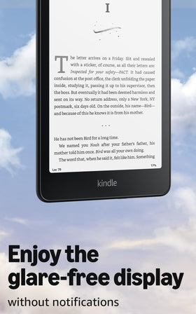 Kindle Paperwhite by the poolside, showcasing waterproof feature
