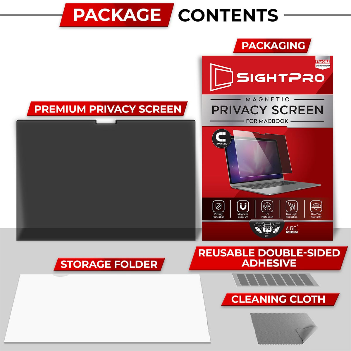 SightPro Magnetic Privacy Screen protecting MacBook Air from prying eyes