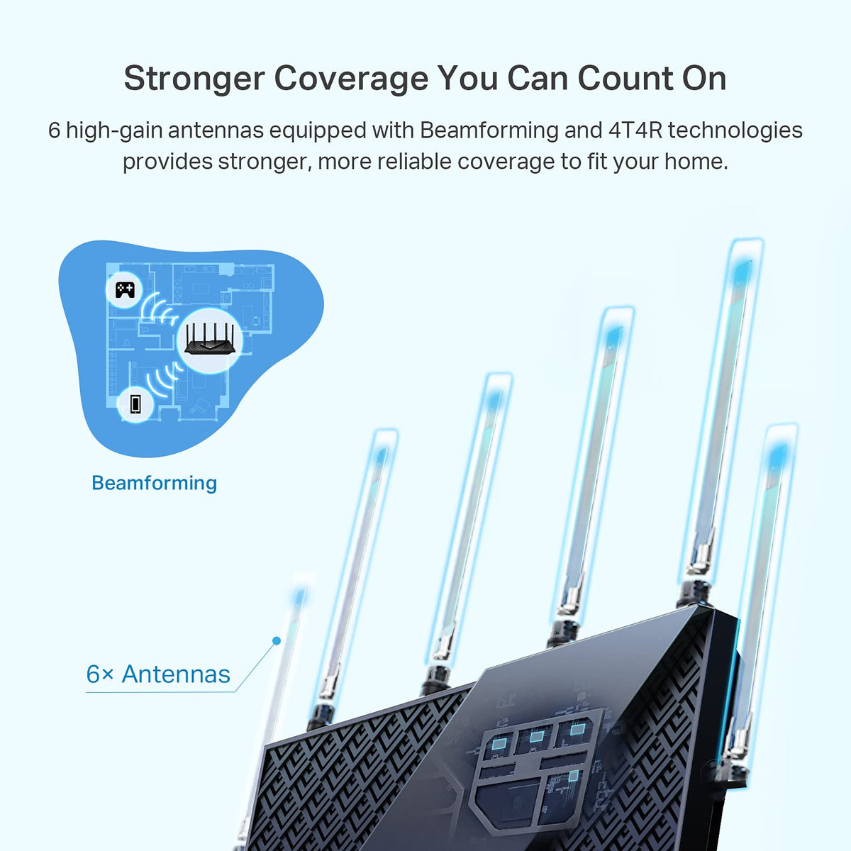 Close-up of TP-Link AX5400 Router's cooling vents