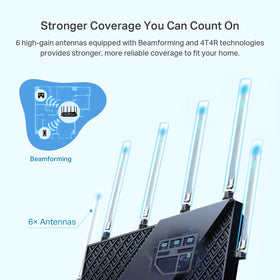Close-up of TP-Link AX5400 Router's cooling vents