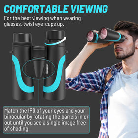 Adjustable eyecups for comfort in binoculars