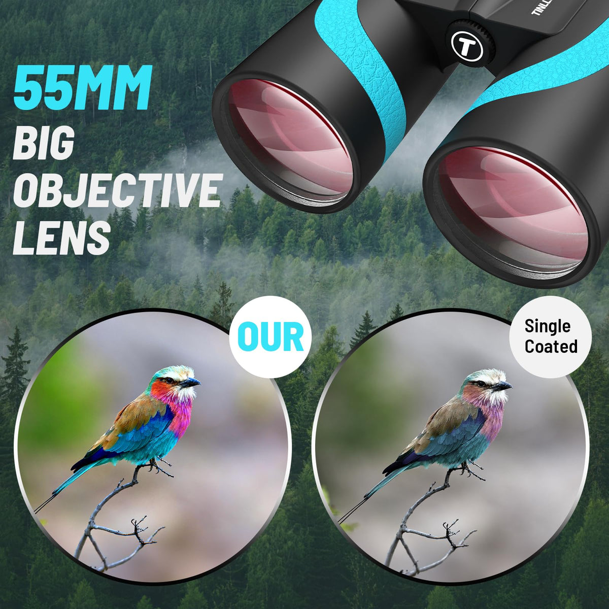 Lightweight binoculars with BAK4 prism technology