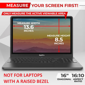 Close-up of SightPro magnetic privacy filter on a laptop