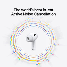 Close-up of AirPods Pro 3 showcasing secure in-ear fit