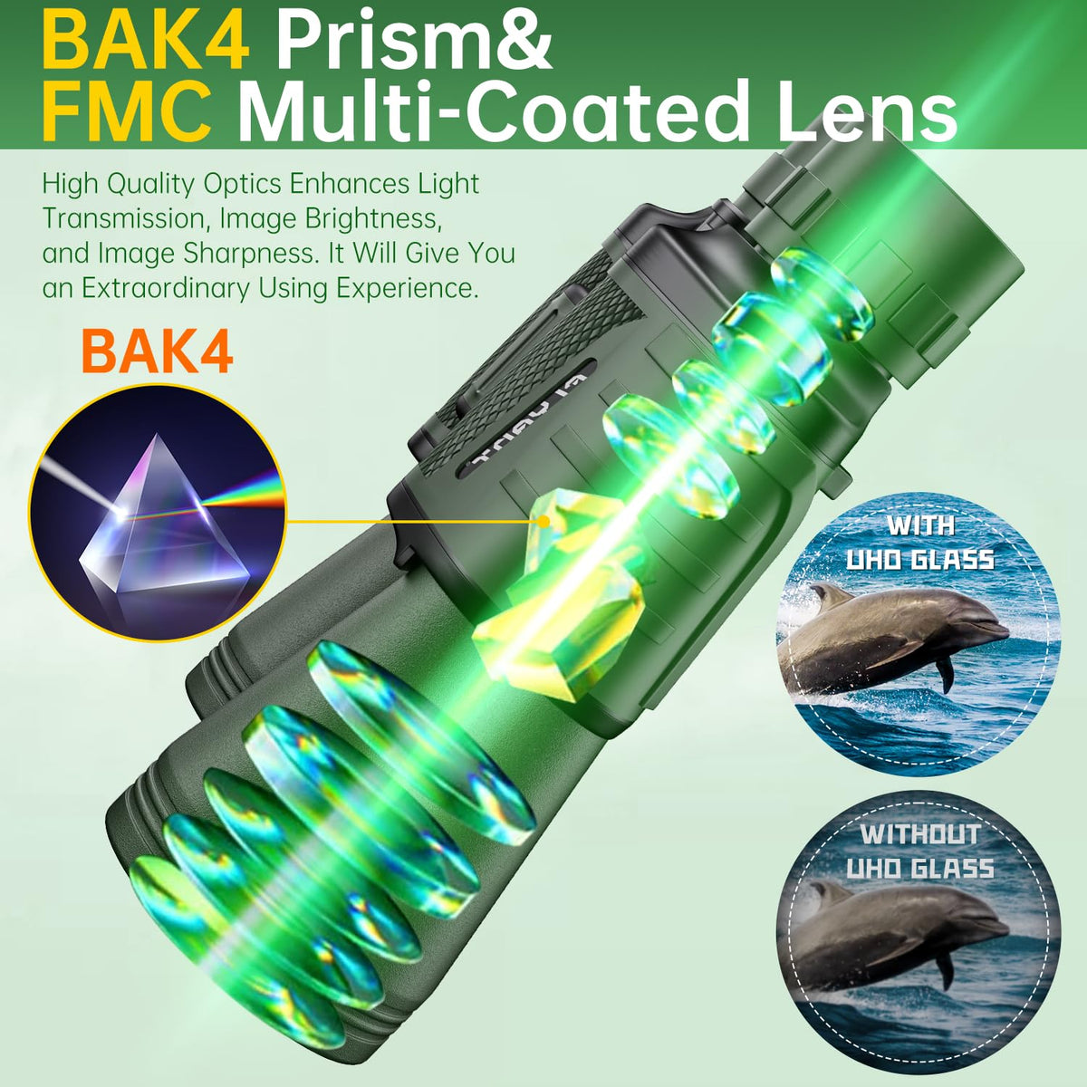 FLYANT binoculars in a natural outdoor setting