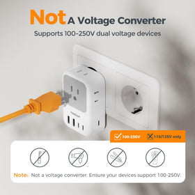 TESSAN adapter perfect for European travel