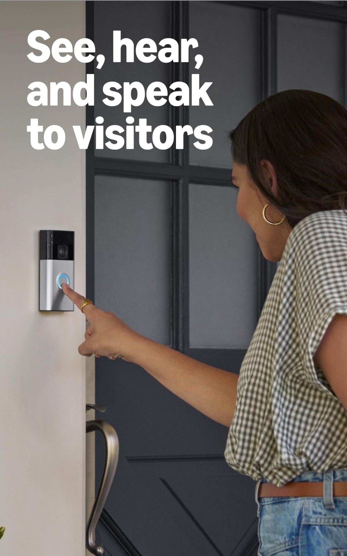 Installation of Ring Video Doorbell on wall