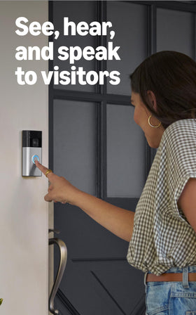 Installation of Ring Video Doorbell on wall