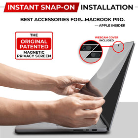 SightPro Magnetic Privacy Screen demonstrating side view blackout effect