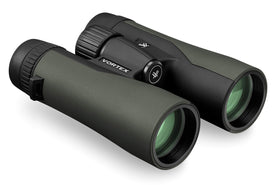 Close-up of Vortex Crossfire HD binoculars multi-coated lenses