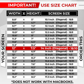SightPro Magnetic Laptop Privacy Screen dimensions and compatibility