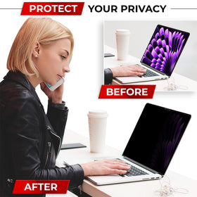 SightPro Magnetic Privacy Screen in use on a train