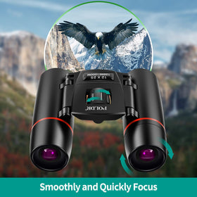 Compact design of POLDR binoculars for outdoor use