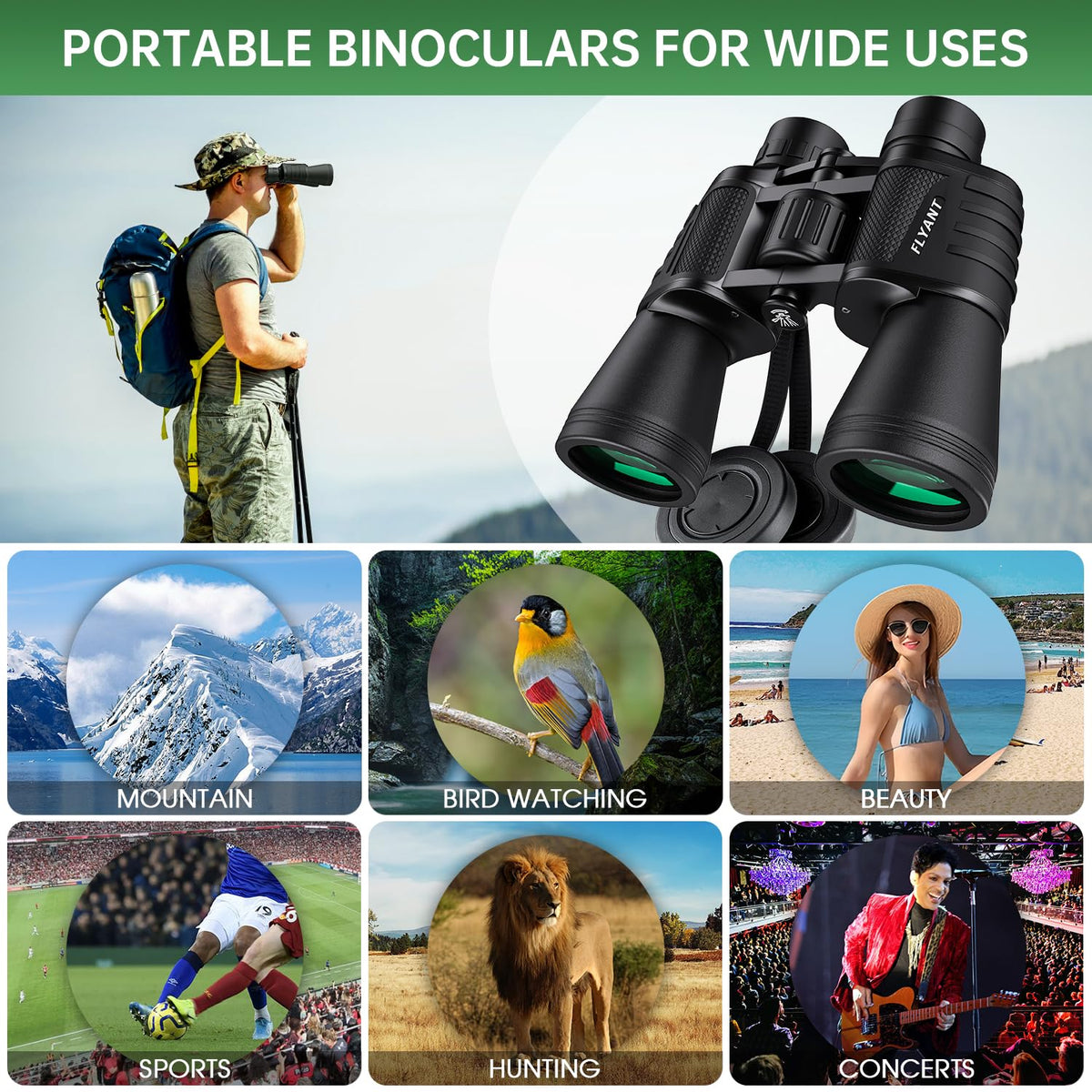 FLYANT binoculars ideal for outdoor adventures