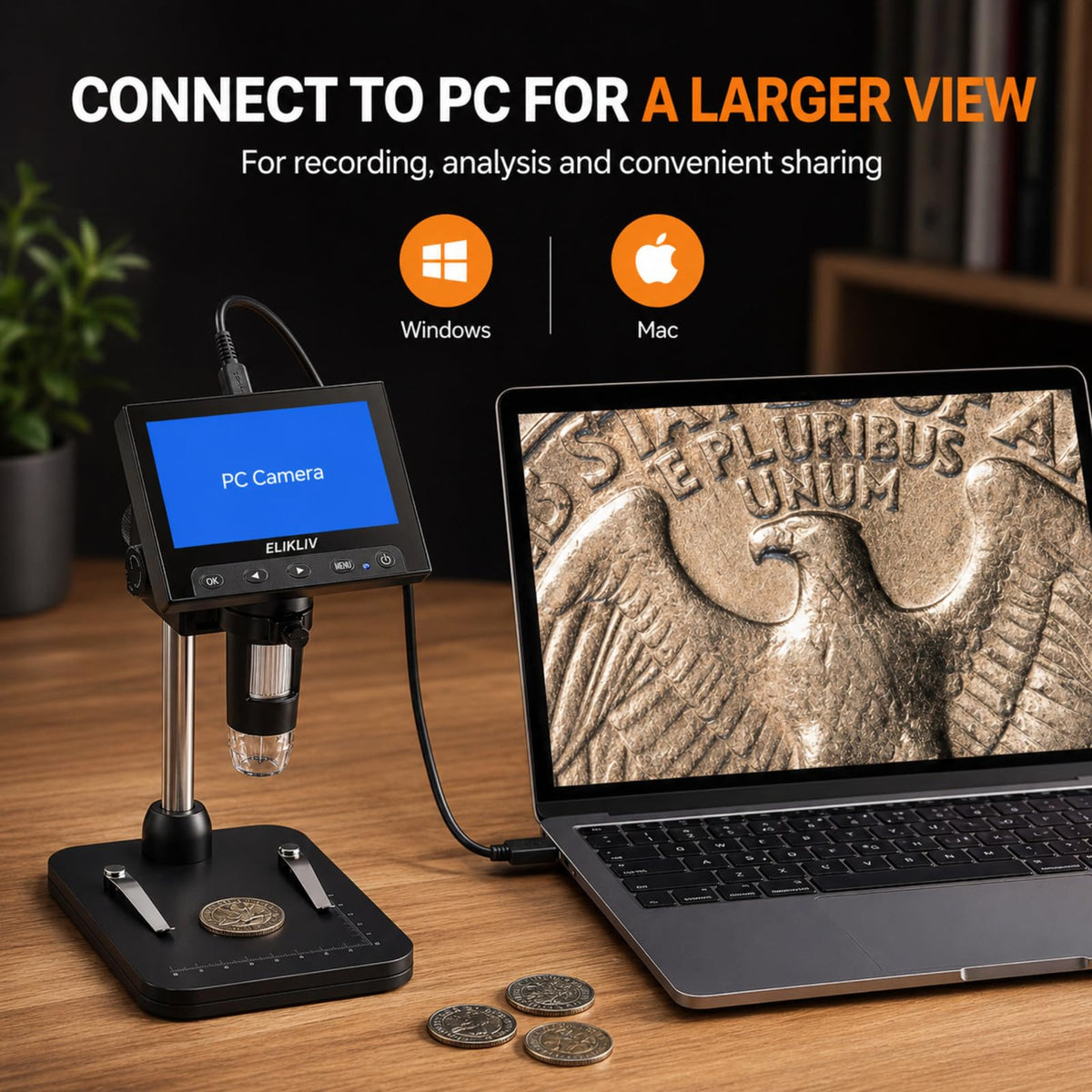 Elikliv Coin Microscope ideal for STEM education