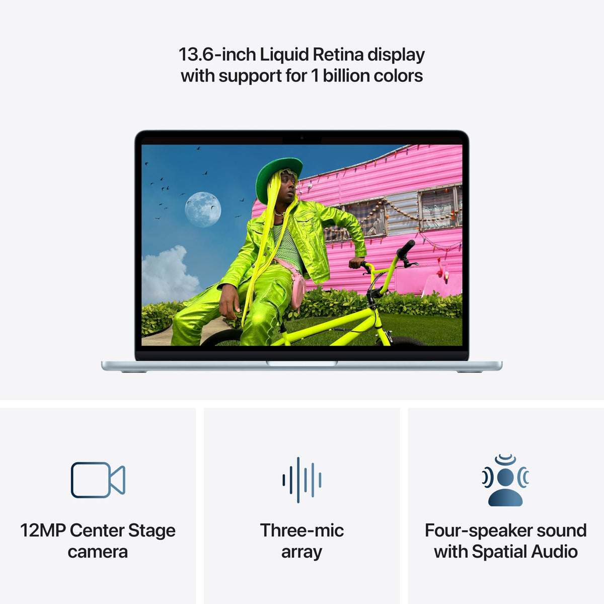 Close-up of Apple MacBook Air Liquid Retina display