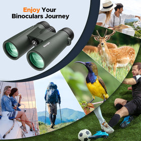 Photographer using Adorrgon binoculars on a tripod