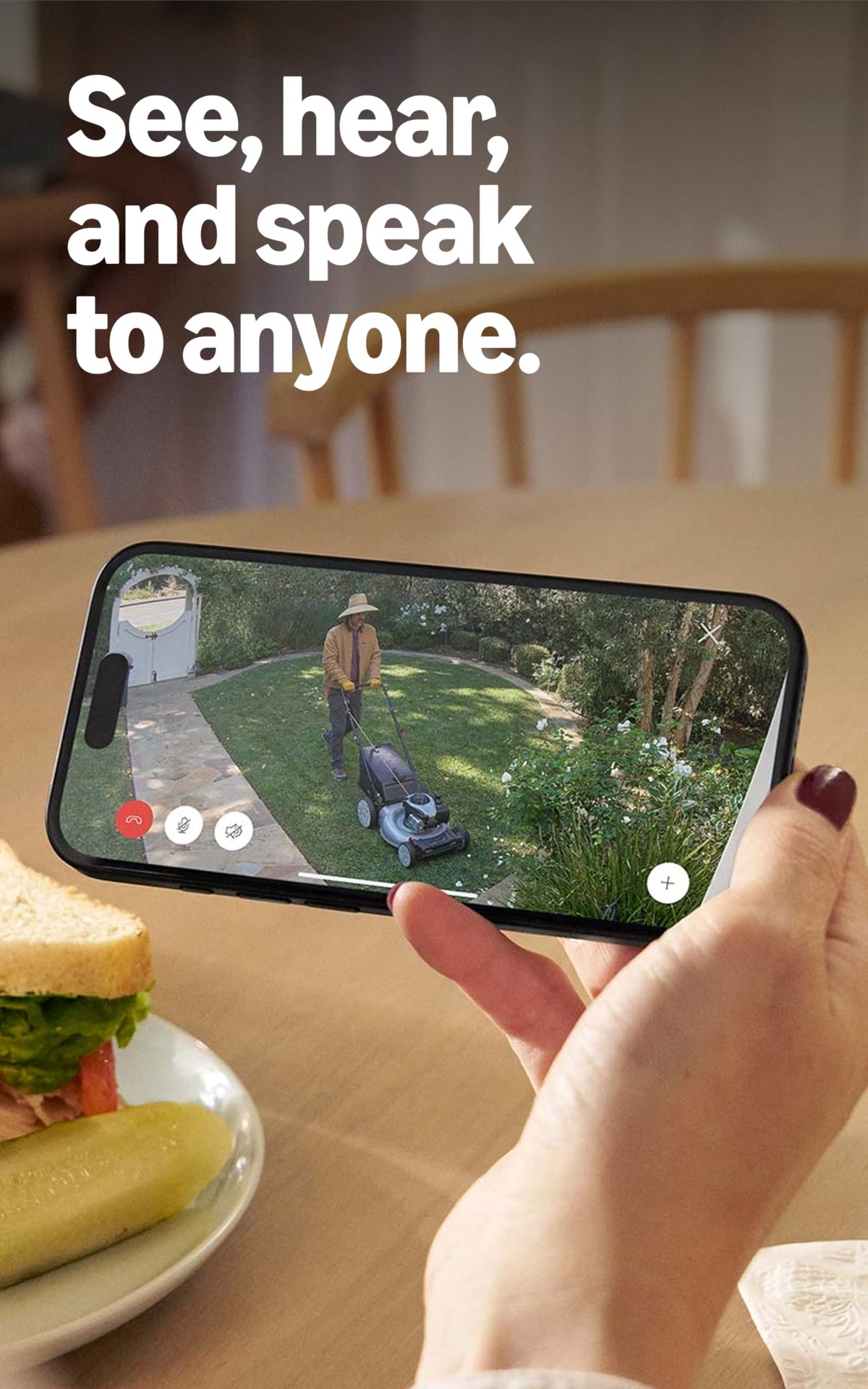 Live View feature of Ring Outdoor Cam showing a clear video feed
