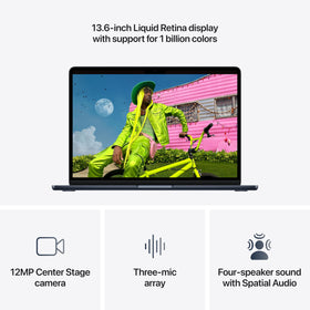 Apple MacBook Air displaying vibrant colors on Liquid Retina screen