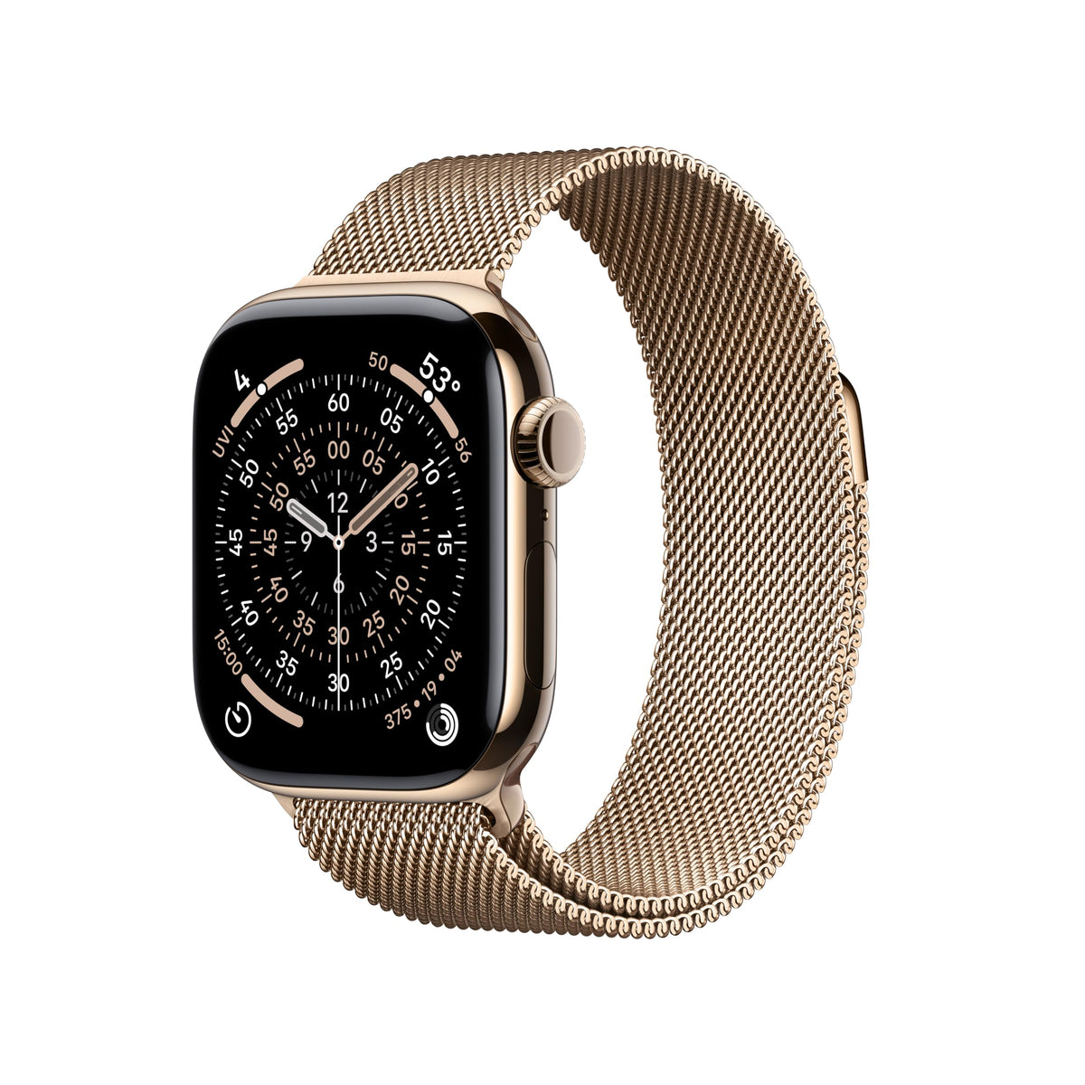 Apple Watch Series 11 with Gold Titanium Case and Milanese Loop