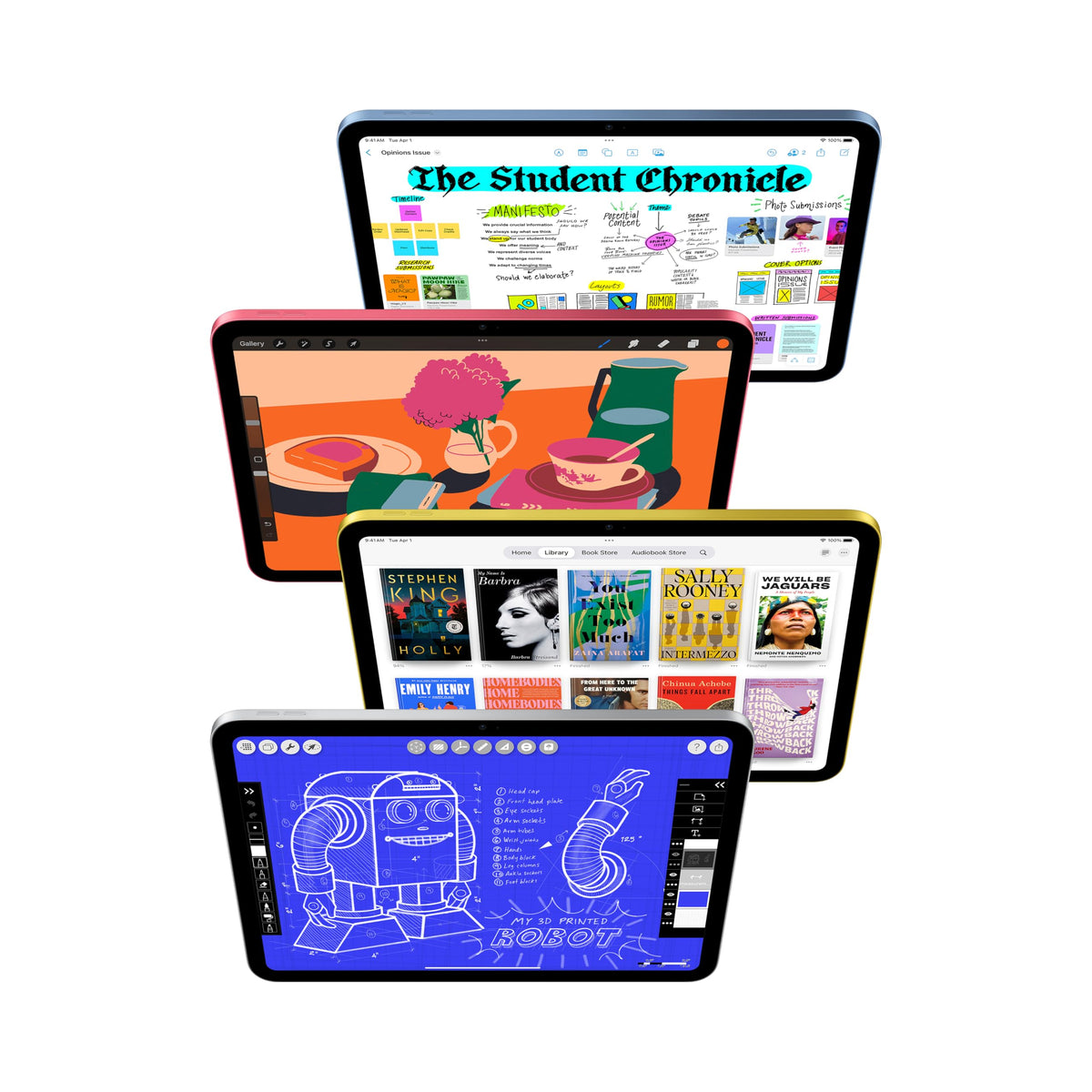Close-up of iPad showing advanced camera features